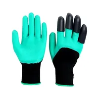 1 Pair Garden Gloves with Claws ABS Plastic Rubber Gloves Quick Working Easy to Digging Pruning Tools Planting Digging Mittens