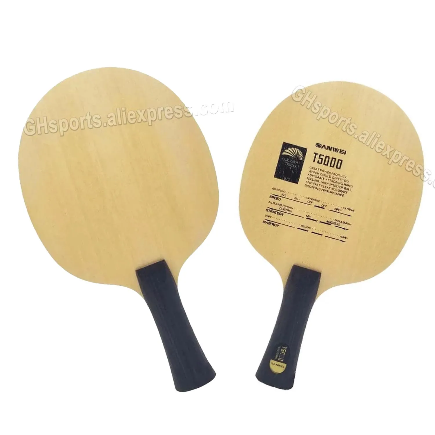 

SANWEI T5000 Table Tennis Blade 5wood 2Carbon LD light carbon Racket Ping Pong Bat