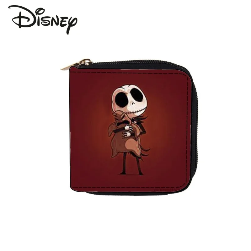 Disney Halloween Jack Fashion Men\'s Wallet Multifunctional Storage Student ID Card Bag Cartoon Short Women\'s Zero Wallet