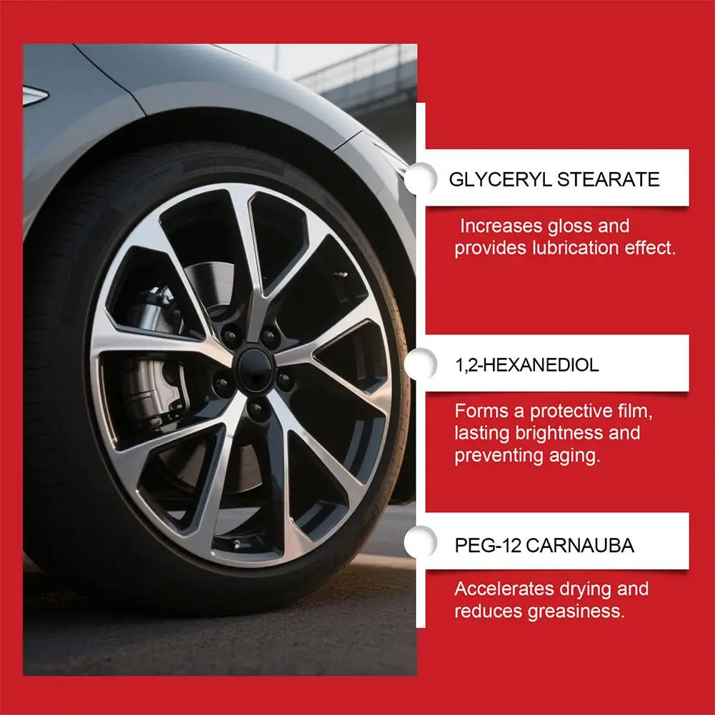 Tire Polishing Paste Tire Coating Wax Car Tire Retreading Car Tire Refurbish Paste Universal Rubber Plastic And Auto
