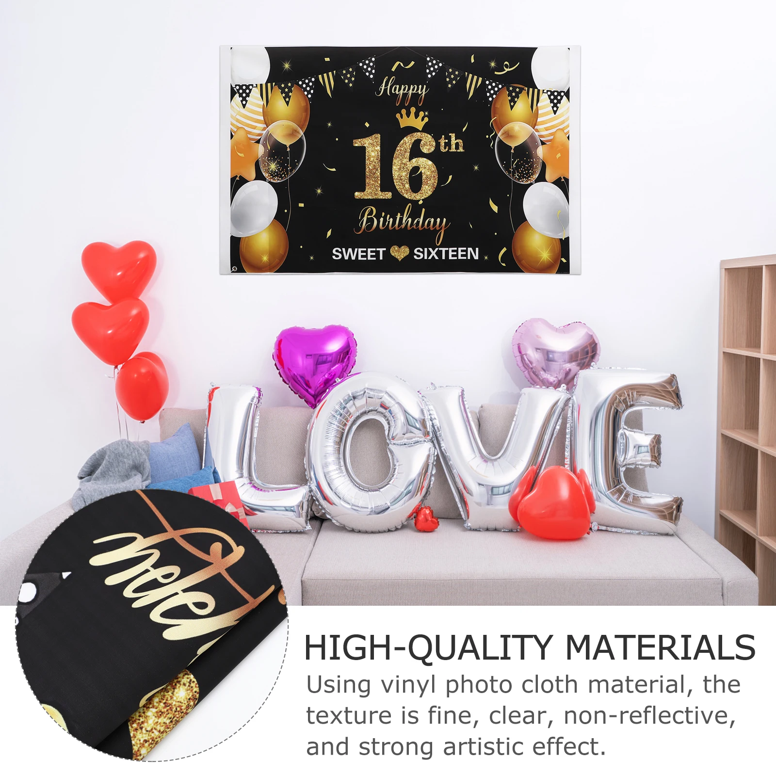 

Birthday Background Wall Photo Studio Prop 3D Printed High Saturation Fabric Decorative Tapestry Wall Hangings Backdrop Cloth