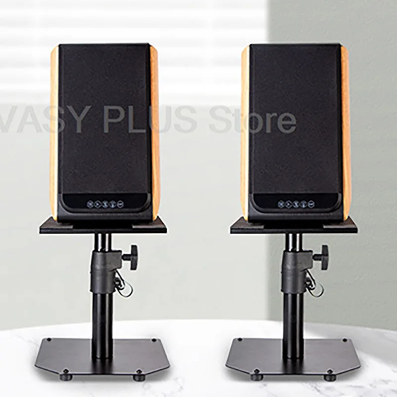 

4-8 Inch Speakers Stand 28-37CM Adjustable Height Audio Rack Metal Base Speaker Support Space Saving For Desktop PC Audio Home