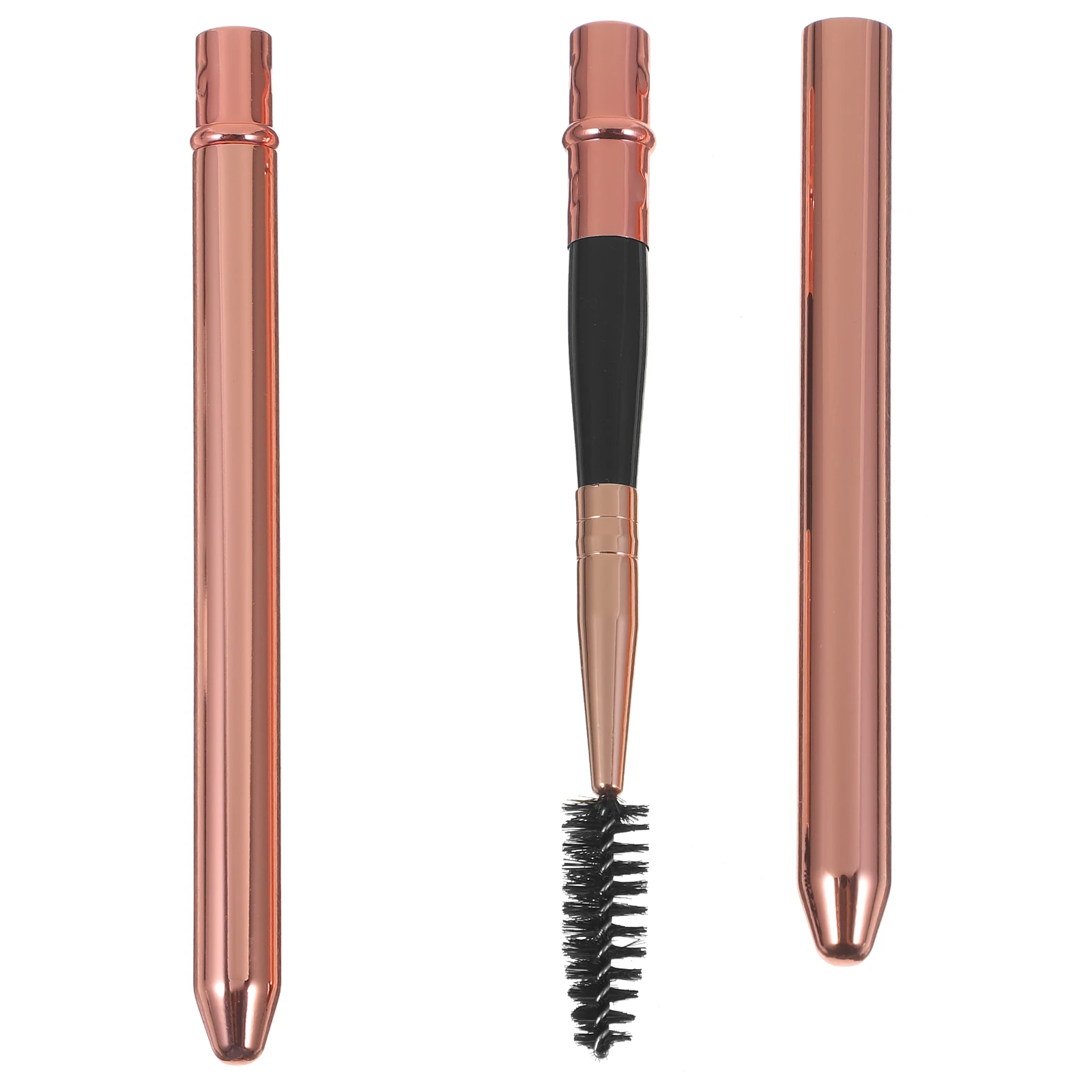 

2pcs Eyelash Brush Rose Gold Durable Rustproof Suitable Lash Types Portable Makeup Tools Brushes
