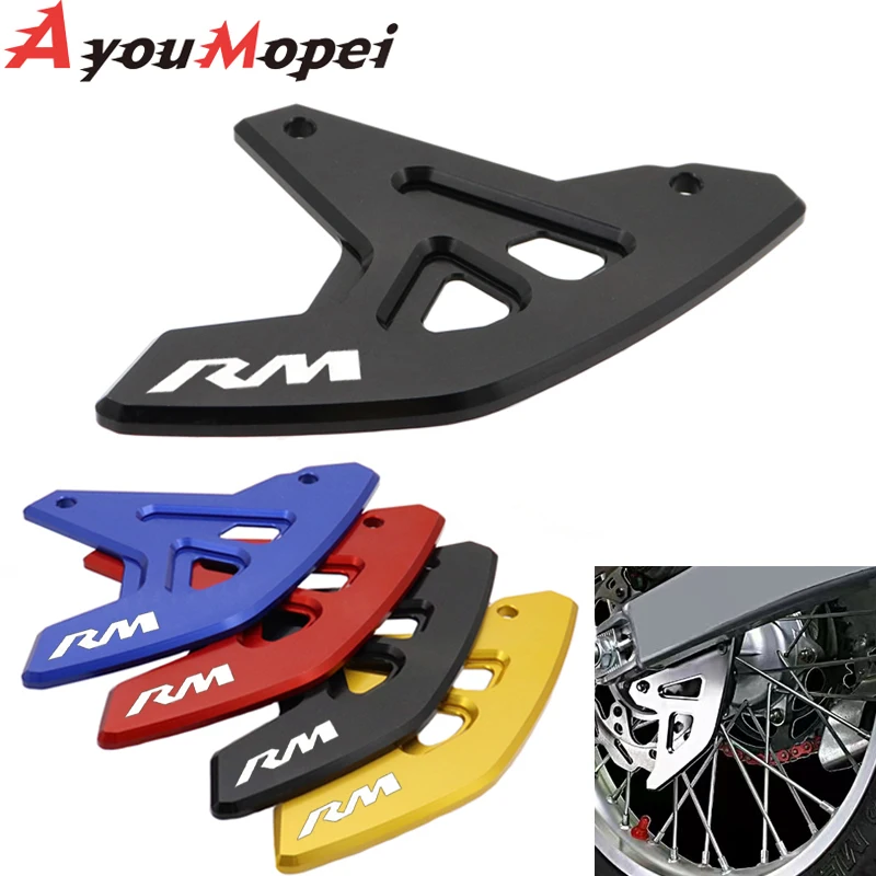 CNC Motorbike Rear Brake Disc Guard Protector Cover For Suzuki RM 125 RM 250 2003-2014 RM125 RM250 RM LOGO