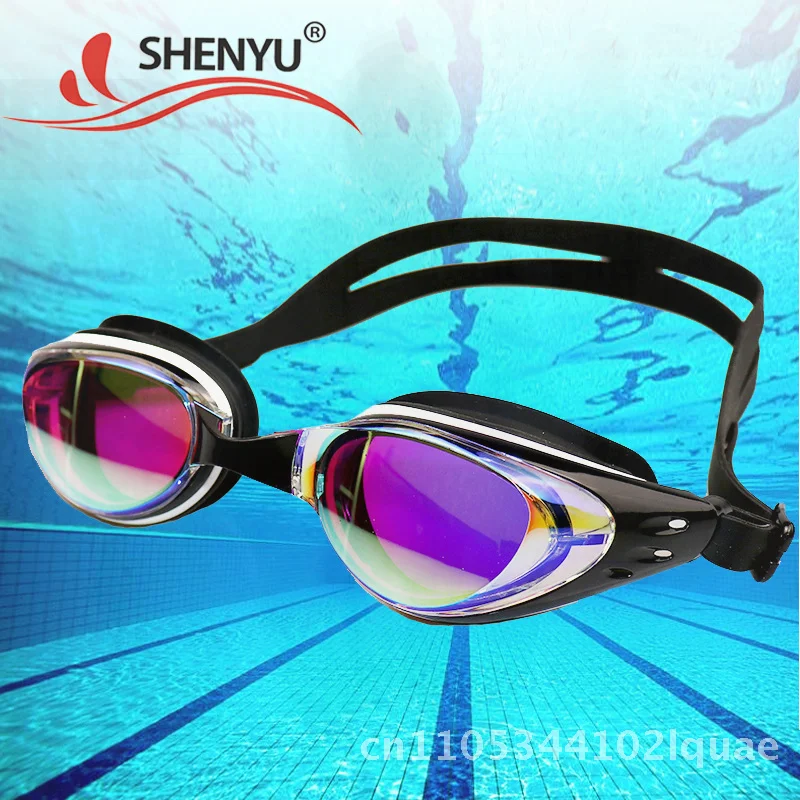 

Очки для плавания Shenyu с противотуманным покрытием и ультрафиолетовым покрытием для мужчин и женщин, оборудование для плавания для взрослых, удобные линзы для ПК