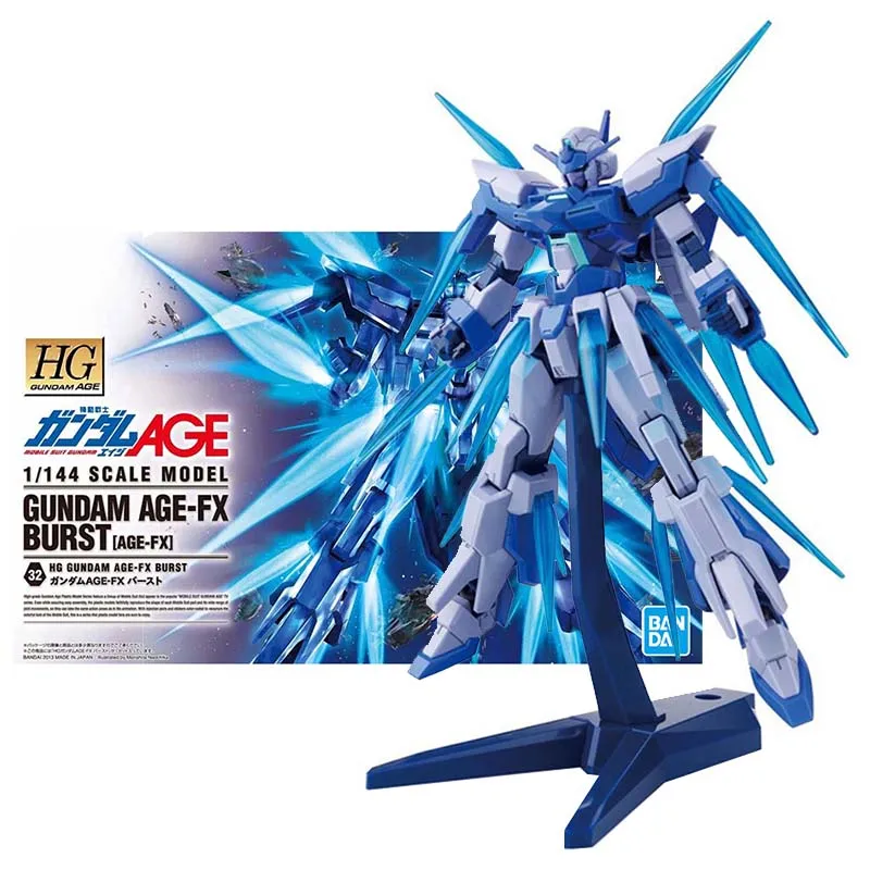 

Фигурка Bandai, модель Gundam, Комплект аниме-фигурок, модель HG AGE-FX Burst, мобильный костюм, игрушки для мальчиков, детские подарки