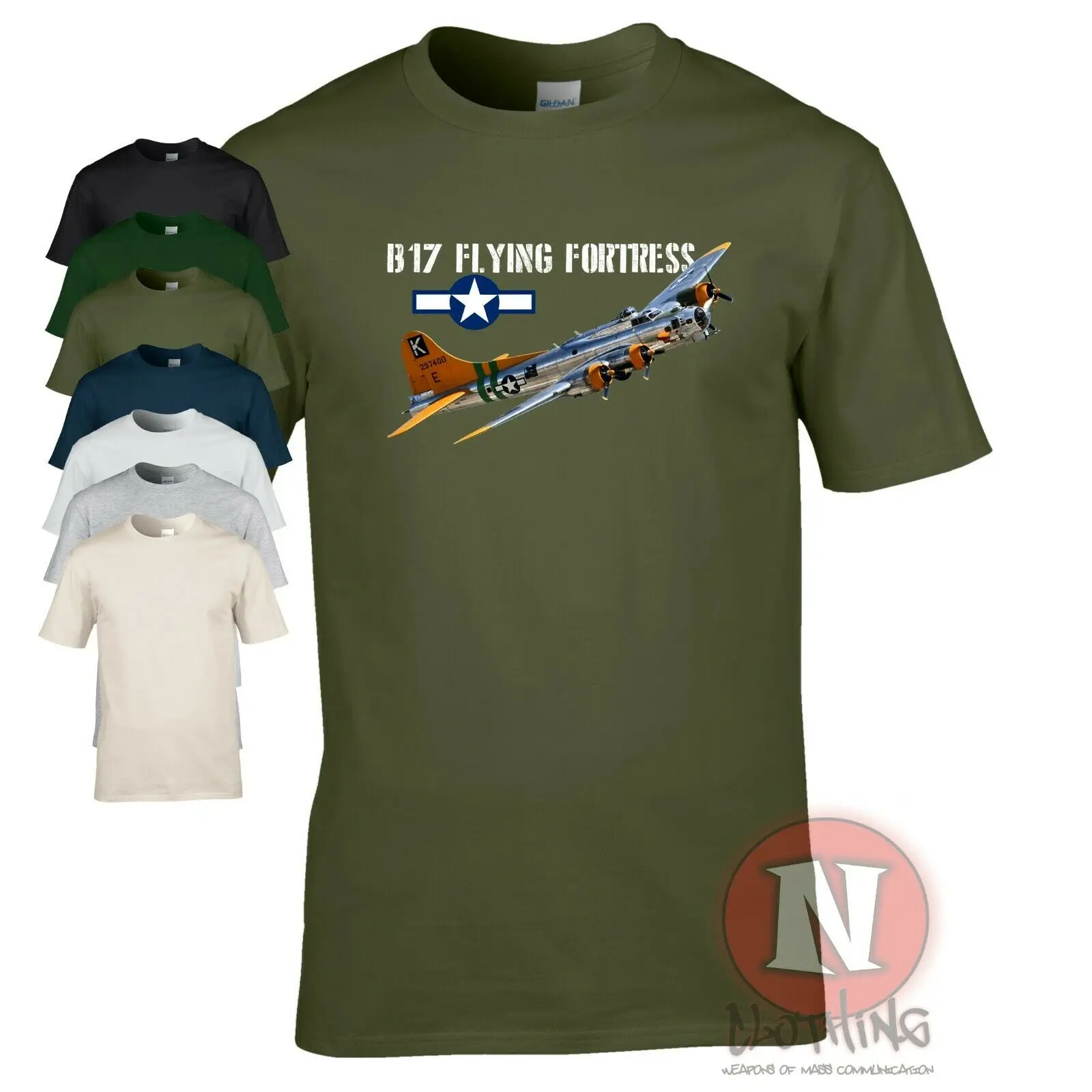 US Air Force B17 Flying Fortress Heavy Bomber SquadronT-Shirt. Premium Cotton Short Sleeve O-Neck Mens T Shirt New S-3XL