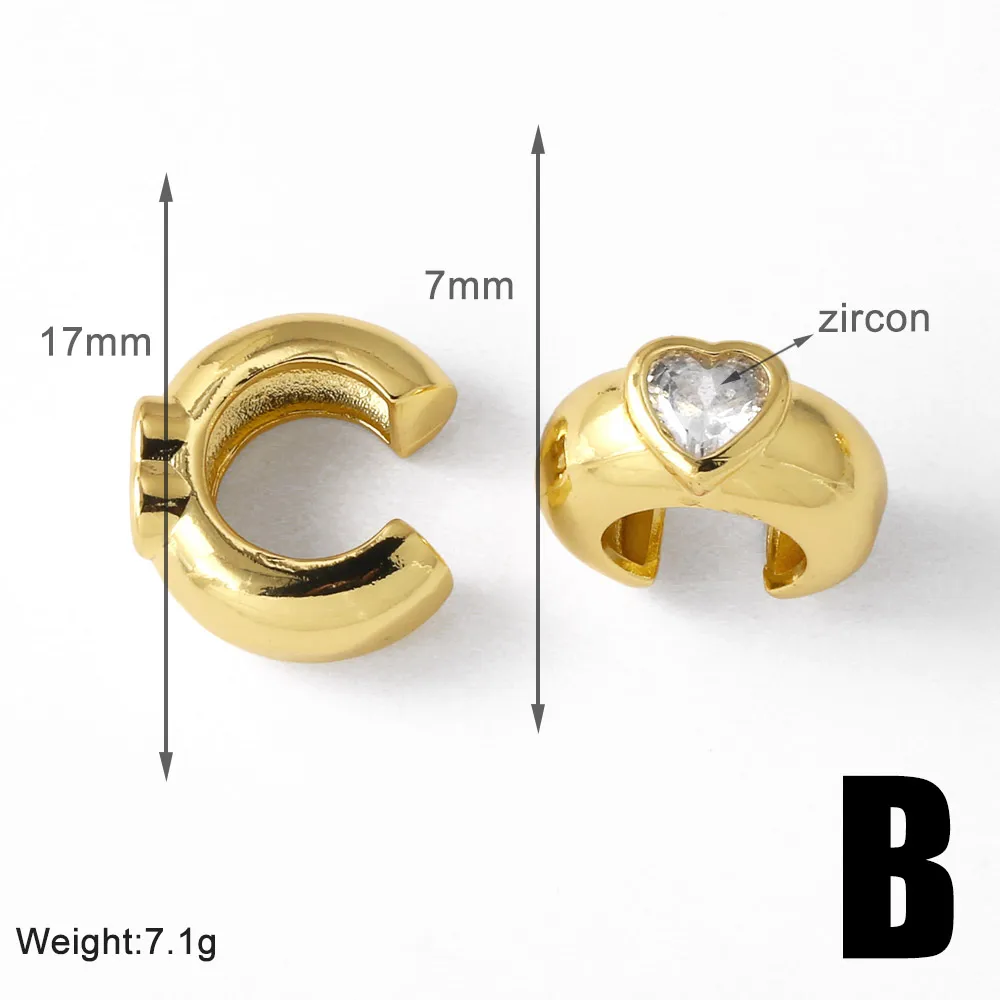 FLOLA Clear Crystal Heart Earrings for Women Gold Plated Crossover Ear Clips Small Jewelry Gifts ersa253
