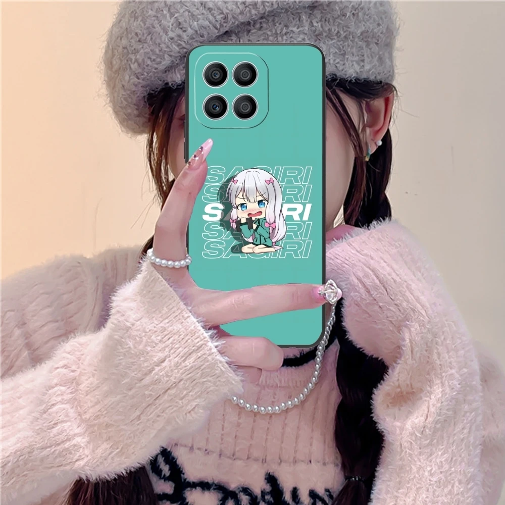 Eromanga Izumi Sagiri Mobile Phone Case for Huawei Honor 90 80 70 60 50 30 20 10 9 8 7 Pro S SE Lite 5G Black Phone Cover Shell