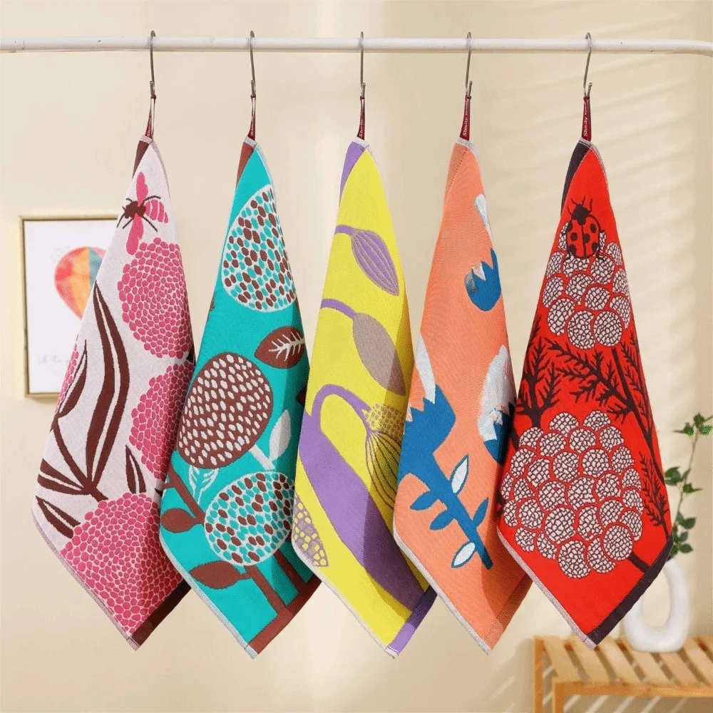 

New 34x40cm Large Hand Towel 4 Layer Cotton Gauze Decorative Pure Cotton Dish Cloth Quick Dry Kitchen Towel Home Restaurant