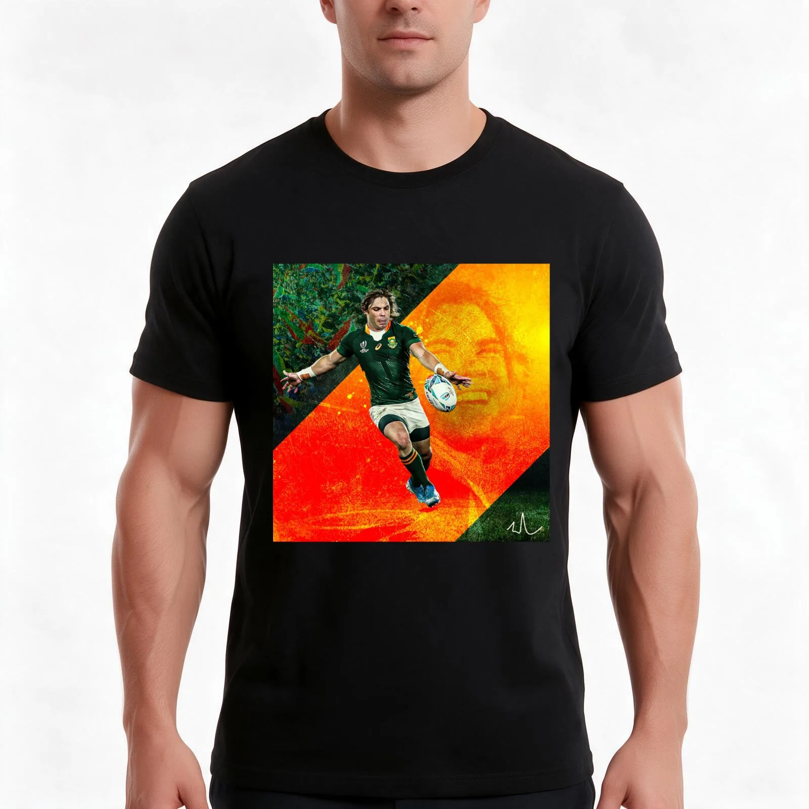 FAF De Clerk T-Shirt, Summer Casual Cotton Tee, Oversized Streetwear Tops, Vintage Graphic Print, Loose Fit Short Sleeve