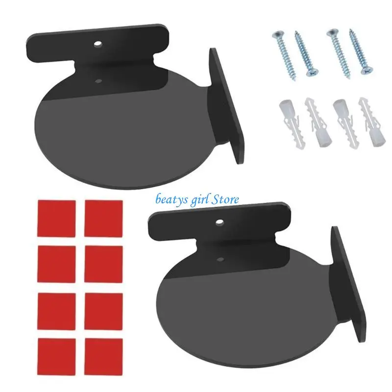 

C7AB Small Acrylic Floating Wall Shelf Mini Circular Corner Shelf Screw Adhesive Floating Wall Shelf Easy to Install