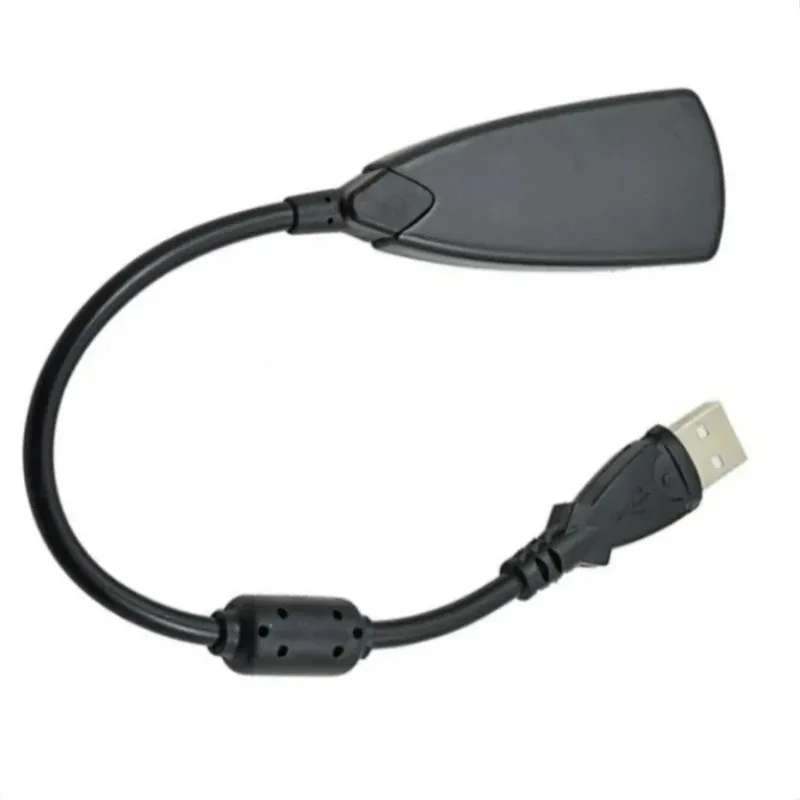 USB External Sound Card 7.1 Channel Audio Adapter 3.5mm Headphone Microphone Jack Plug and Play HiFi Stereo for Laptop Desktop