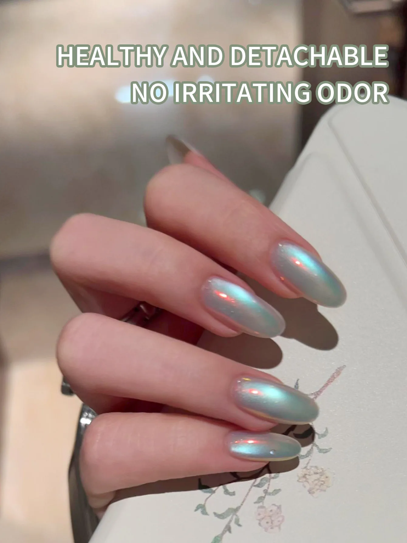 10ml Liulihai Gatto Smalto Gel Magnetico Nuovo Vernice Rimovibile Semi Permanente Lampeggiante Verde Perlina di Vetro Occhio di Gatto Gel Unghie artistiche FAI DA TE