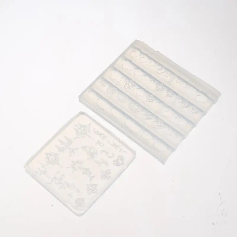 Nagelform Niedlicher Rahmen Dialogbox Stern Herz Schmetterling Kerzenhalter Nagelkunst-Dekorationen Transparente Silikonform für Nagelkunst – Detail 8