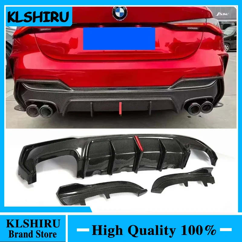 G22 G23 M-Sport Bumper Real Carbon Fiber Car Diffuser Bumper Splitter Apron Cover Trim for BMW M440i M-tech 2020-2022