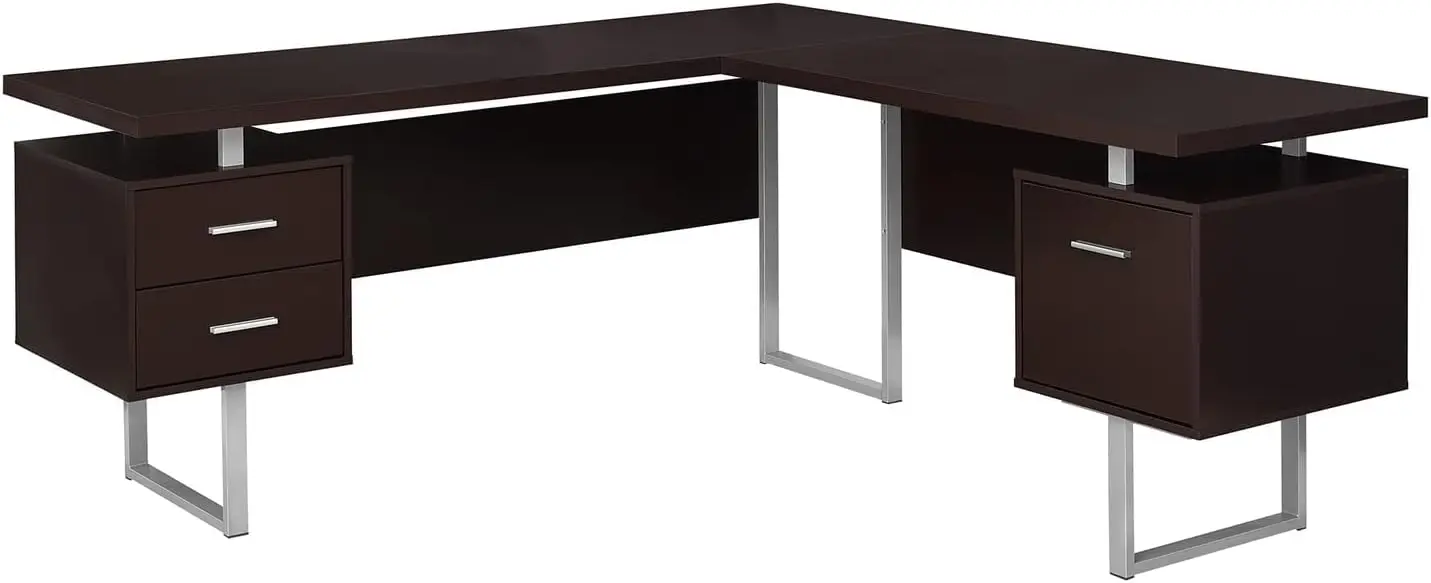 Monarch Specialties Computer 70L Desk Left or Right Facing - Capuccino