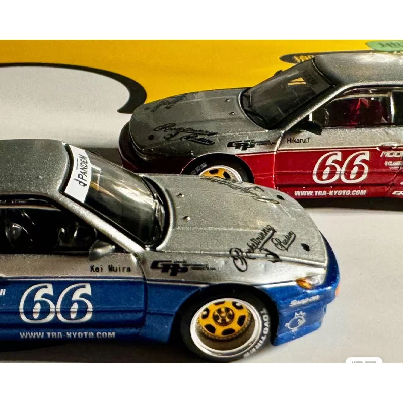 

Коллекционная миниатюрная модель суперкара Nissan S13 POPRACE, масштаб 1/64, сплав, Pandem Racing