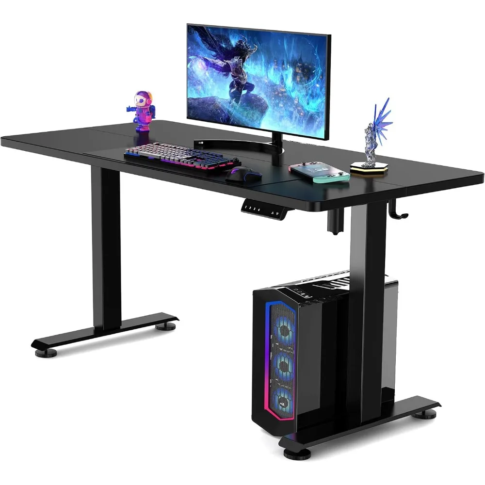 

55 Inch Large Electric Standing Desk, 4 Memory Heights Adjustable,Sit to Stand Up, Work Home Office Computer Table for Study, W