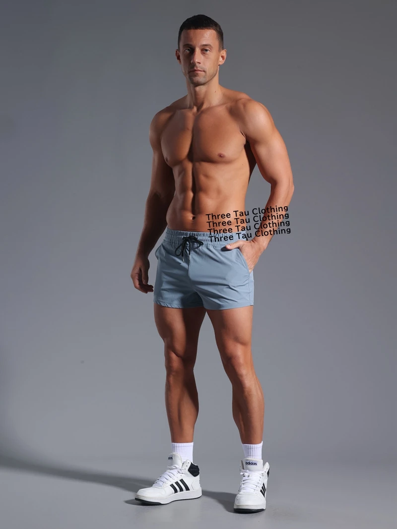 2025 летние шорты, мужские быстросохнущие тренировочные корректирующие брюки, спортивные штаны с эластичным поясом и карманами для отдыха, пляжные дышащие спортивные шорты