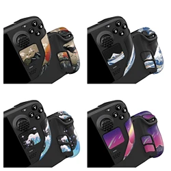 PlayVital Professional Anti-Skid Soft Handle Grips Sticker for Steam Deck LCD & OLED, Anti-Sweat Textured Trackpads Skin Cover