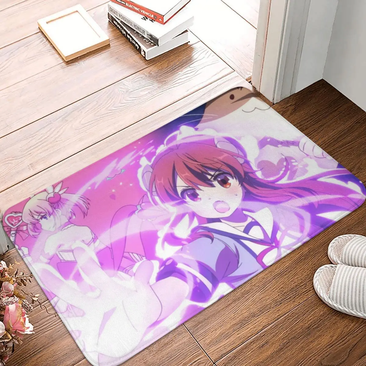 Purple Lightning Non-slip Doormat Living Room MatMachikadomazoku Balcony Carpet Welcome Rug Home Decorative