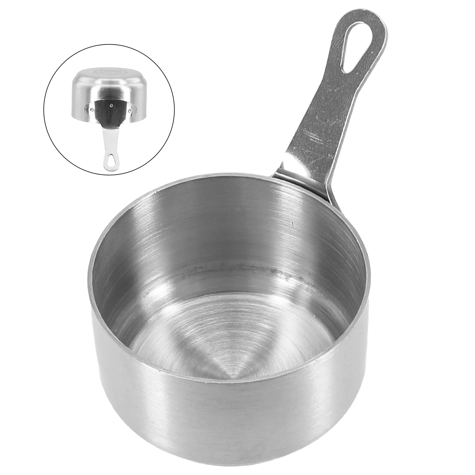 Mini Sauce Pan Pot Gravy 60/80/100ml Stainless Steel Milk Pot Mini Sauce Pan Non Stick Small Saucepan Gold Silver