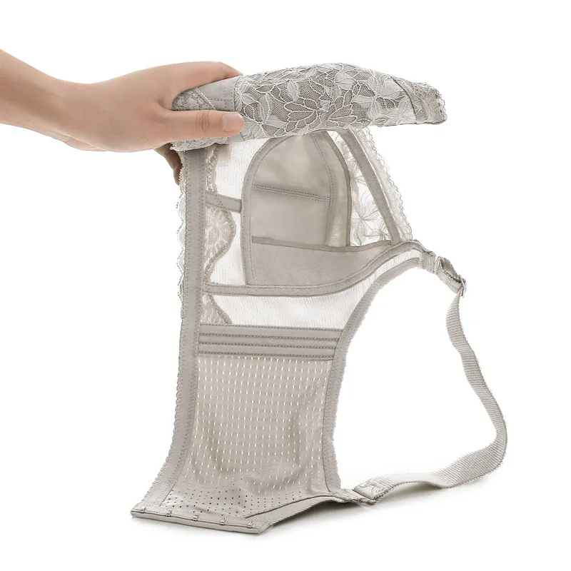 

Женский ультратонкий бюстгальтер большого размера с полным покрытием и цветочной вышивкой, нижнее белье 34, 36, 38, 40, 42 B C D E F