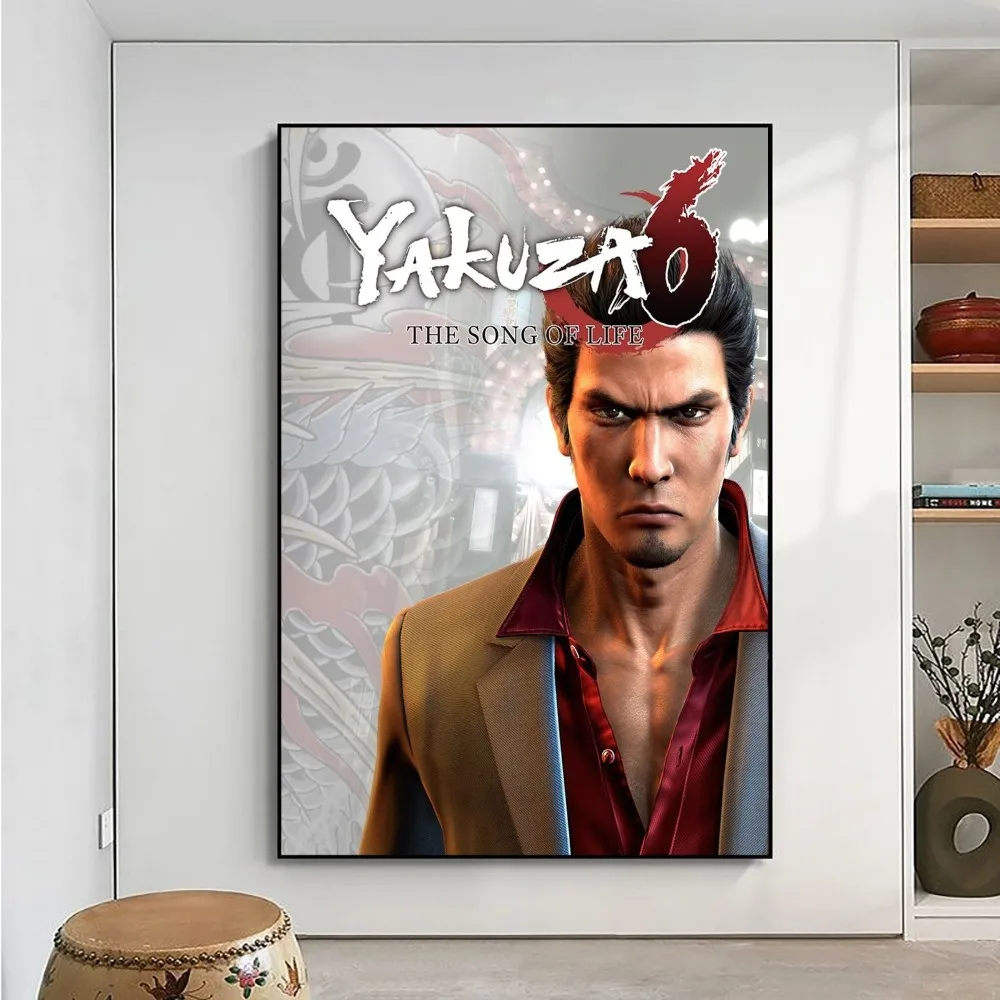 Yakuza Like a Dragon Game Poster Club Kraft Paper Prints Rules Poster Vintage Room Cafe Bar Art Wall Decor Aesthetic Painting