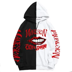 Summer New Italian Band Maneskin Print Hoodies Pullover Sweatshirt Harajuku Fashion Hip Hop Thin Clothing Oversized Streetwear