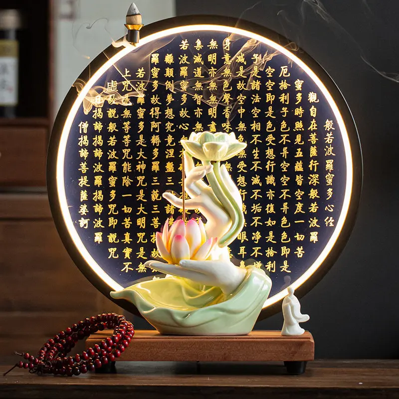 Zen Bakhoor Burner Fragrance Japanese Decor Buddhist Supplies Room Decoration Backflow Incense Burners Incensario Incense Stand