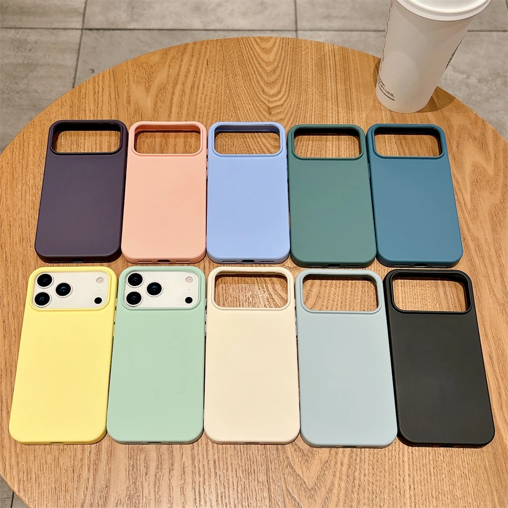 Жидкий силиконовый магнитный матовый однотонный мягкий чехол для iPhone 17 Air 16 13 15 Pro Max 14 Plus 12 11, противоударный чехол с беспроводной зарядкой