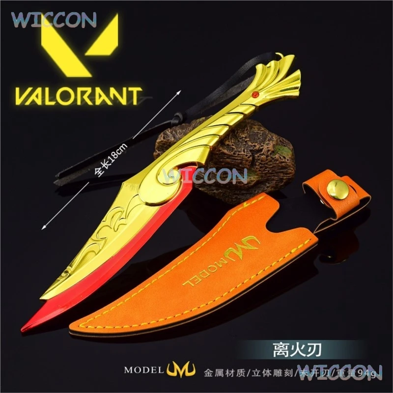 Reyna Ko Bloom flores giratorias Valorant Sakura Jett neón Kunai arma de Metal modelo juegos coleccionables Cosplay Anime