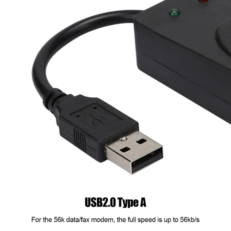 Fax Modem, USB2.0 56K External Modem Driver,Plug and Play USB Modem,Standard and Expanded At Instruction(Single Port)-A44I