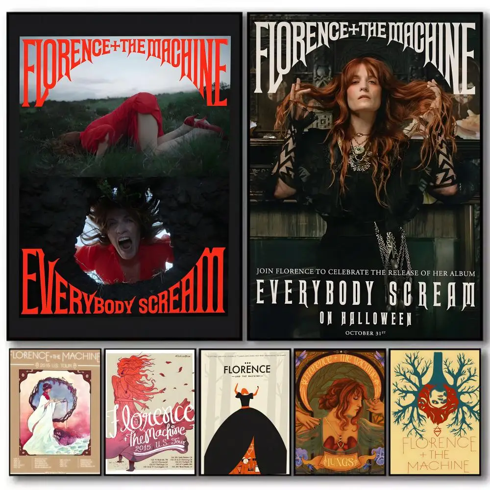 Band Florence and the Machine Poster High-definition  poster stickers, suitable for bedroom, living room, home decoration