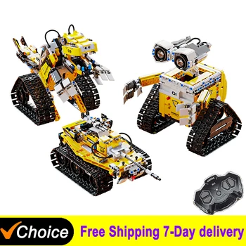 New 700+pcs 3in1 Technic High-tech Programming Robot DIY Tank APP RC Building Blocks Bricks Sets Toys Children Moc Set Best Gifts