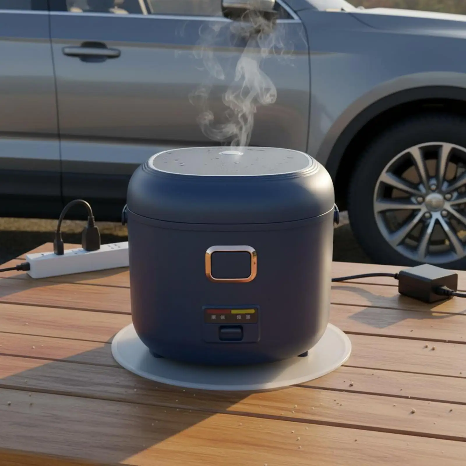 Portable Rice Cooker Road Trips Compatible Rice Cooker Compact Small Appliance Car, Truck, Road Trips