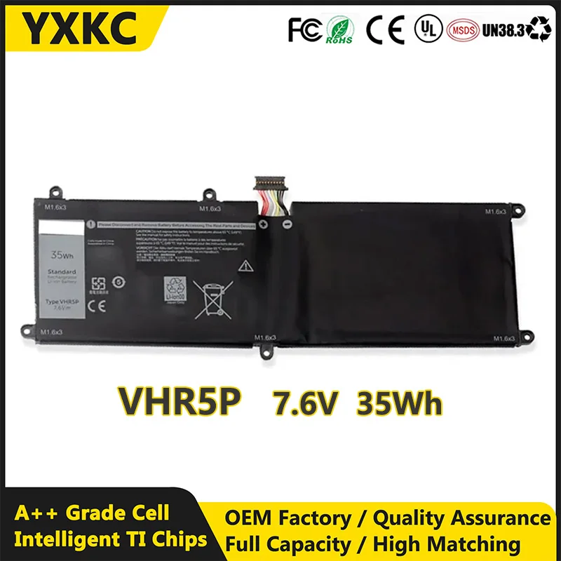 

YXKC Brand new 7.6V 35Wh T04E001 RHF3V 0RHF3V VHR5P Laptop Battery For D-ell L-atitude 11 (5175) Tablet 5179 T04E001 Battery