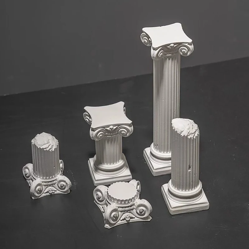Greek Roman Column Baroque European Architectural Ornaments Photography Set Props Gypsum Column Decoration Ornaments