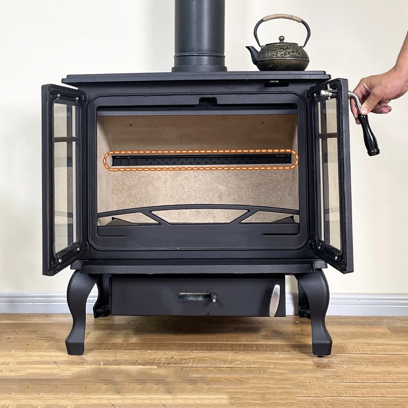 Kamin echtes Feuer Holzofen Haus Villa Wohn Gusseisen Herd Heizofen Wohnzimmer selbst gebaute Gast familie ländlich