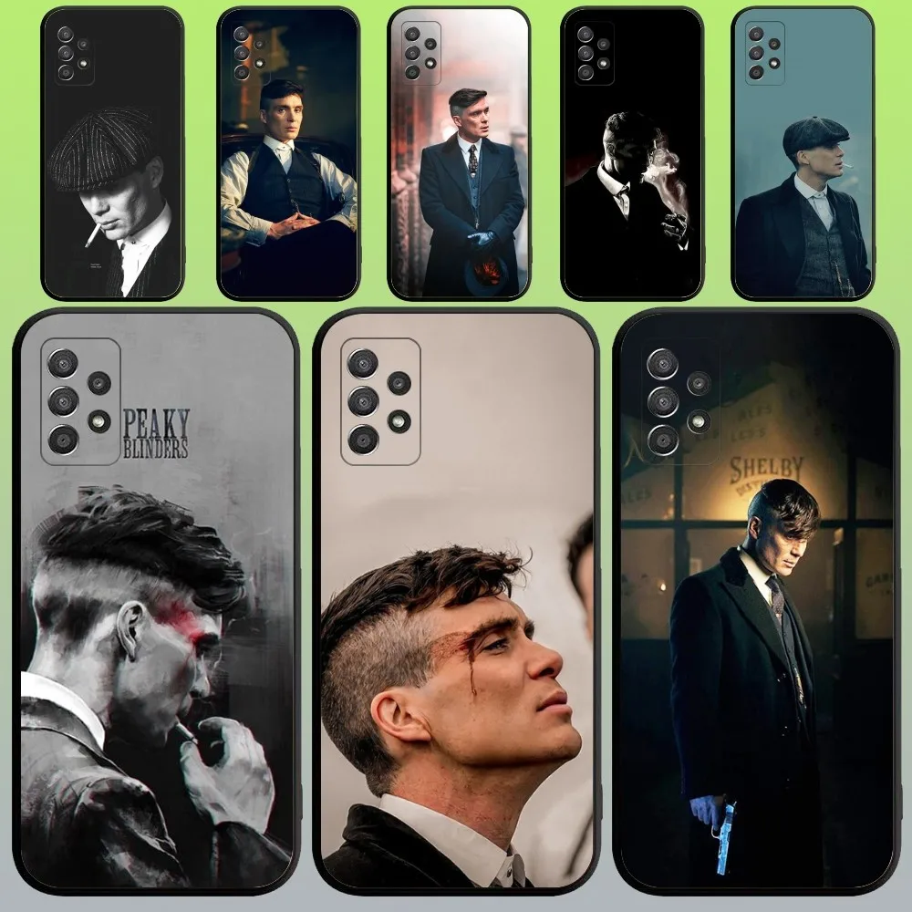 Funda de teléfono Thomas Shelby p-peaky b-linders para Samsung Galaxy A20, A21s, A22, A31, A32, A52, A53, A72,73, A80, A91 funda negra suave