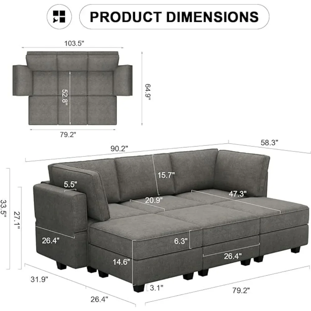 Modular Sectional Sofa Sleeper Modular Sectional Couch Sofa Convertible Sectional Couch Reversible Sofa Bed