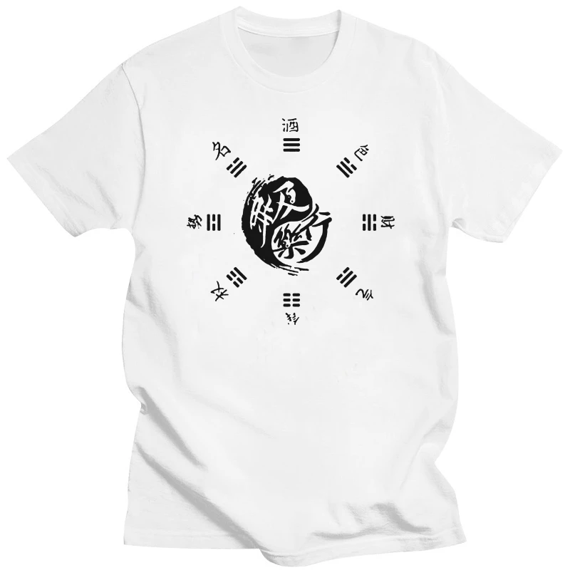 

100 cotton Taiji the eight diagram men t-shirts design or clothing WUDANG Yin and Yang fashion summer tshirt