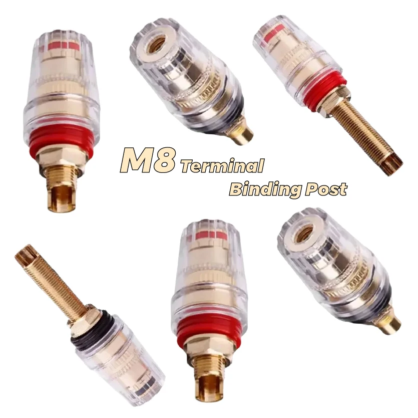 Banana Socket Junction Box Brass Binding Post Terminals Speaker M8 L8 Audio Plug Amplifier Connector