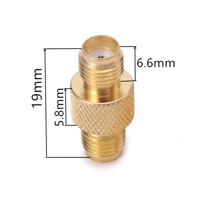 1 Stück RF-Koaxialadapter SMA-Buchse auf SMA-Buchse, gerader, vergoldeter Koaxialstecker mit Muster – Detail 2