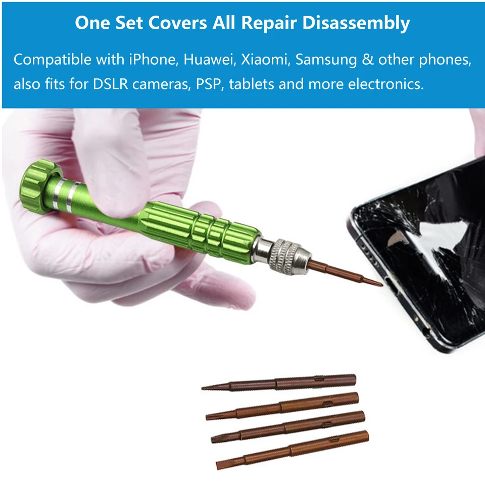 11 en 1 Kit de Herramientas de Reparación de Teléfonos Móviles para iPhone Samsung Xiaomi Smartphones Apertura de Tapa Trasera Pantalla de Vidrio Destornillador 3