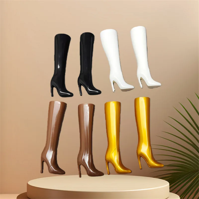 

Fashion Mini High Heels Boots Doll Shoes Fit 1/6 Scale Made to Move Yoga BB Dolls 2cm Small Feet