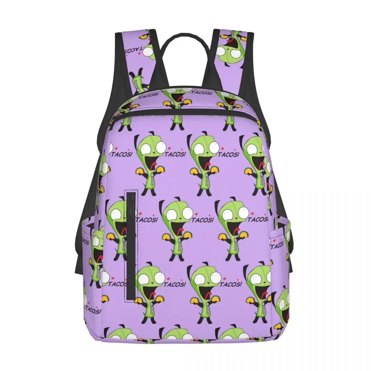 Gir Loves Tacos (Invader Zim) Backpack Daypack Children BookBag School Bag Shoulder Bags for Men Women