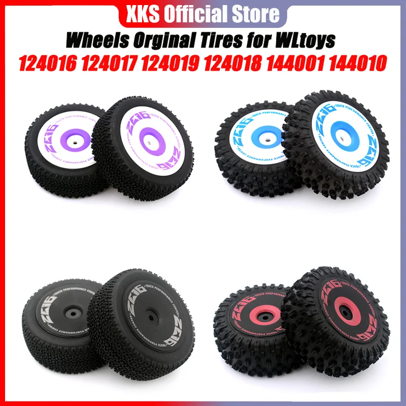 

RC Car Wheels Orginal Tires for WLtoys 124016 124017 124019 124018 144001 144010 Remote Control Car Upgrade Parts Rubber Tyre