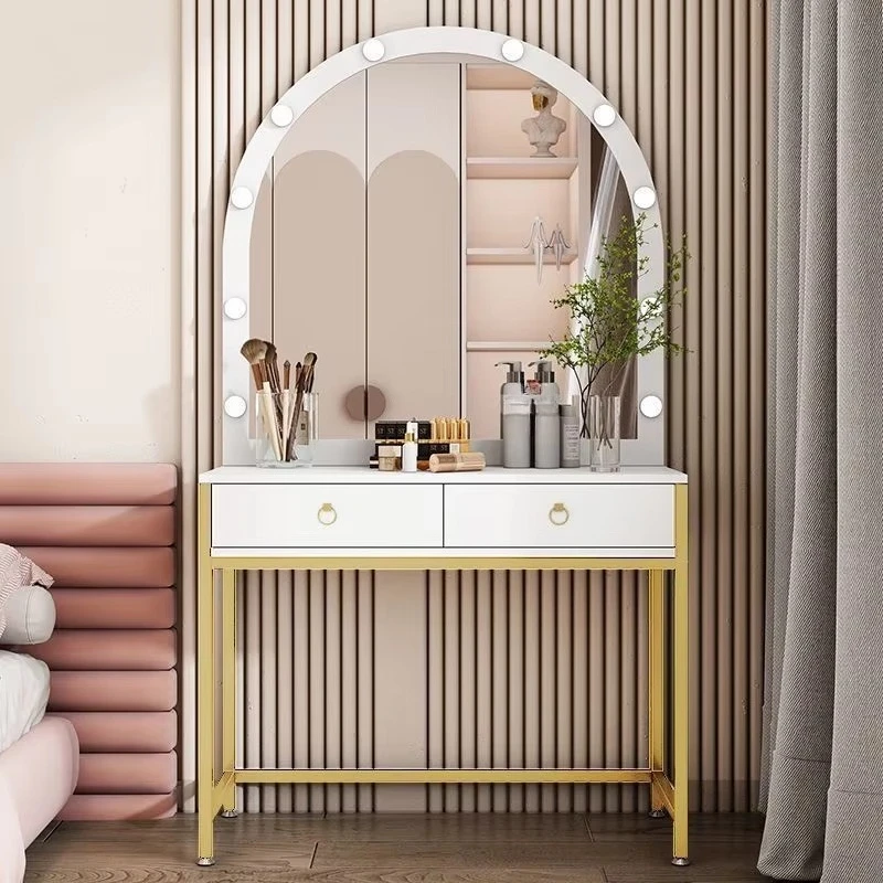 Wholesale Modern Eco-friendly Lamp Mirror Dresser Locker Apartment Bedroom Beauty Salon Barber Shop Deluxe